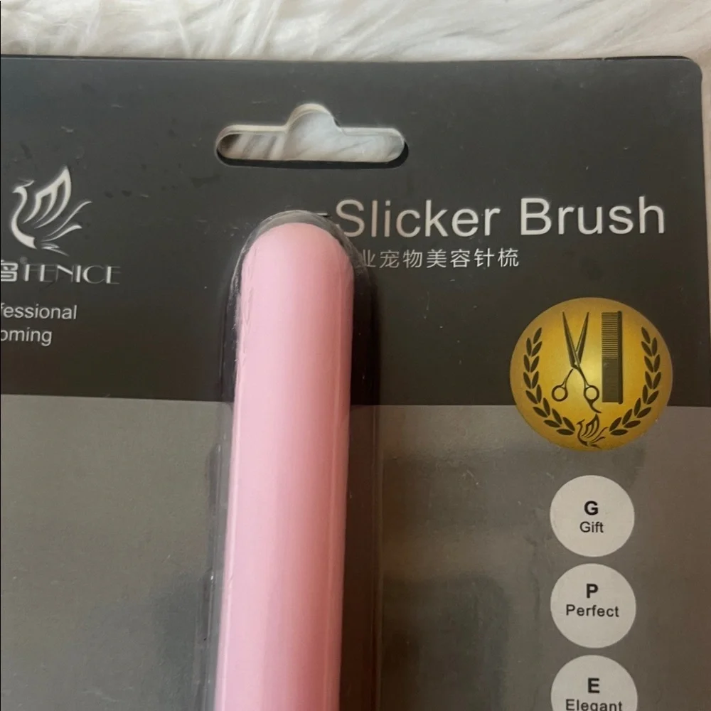 Pink Slicker Brush for Grooming